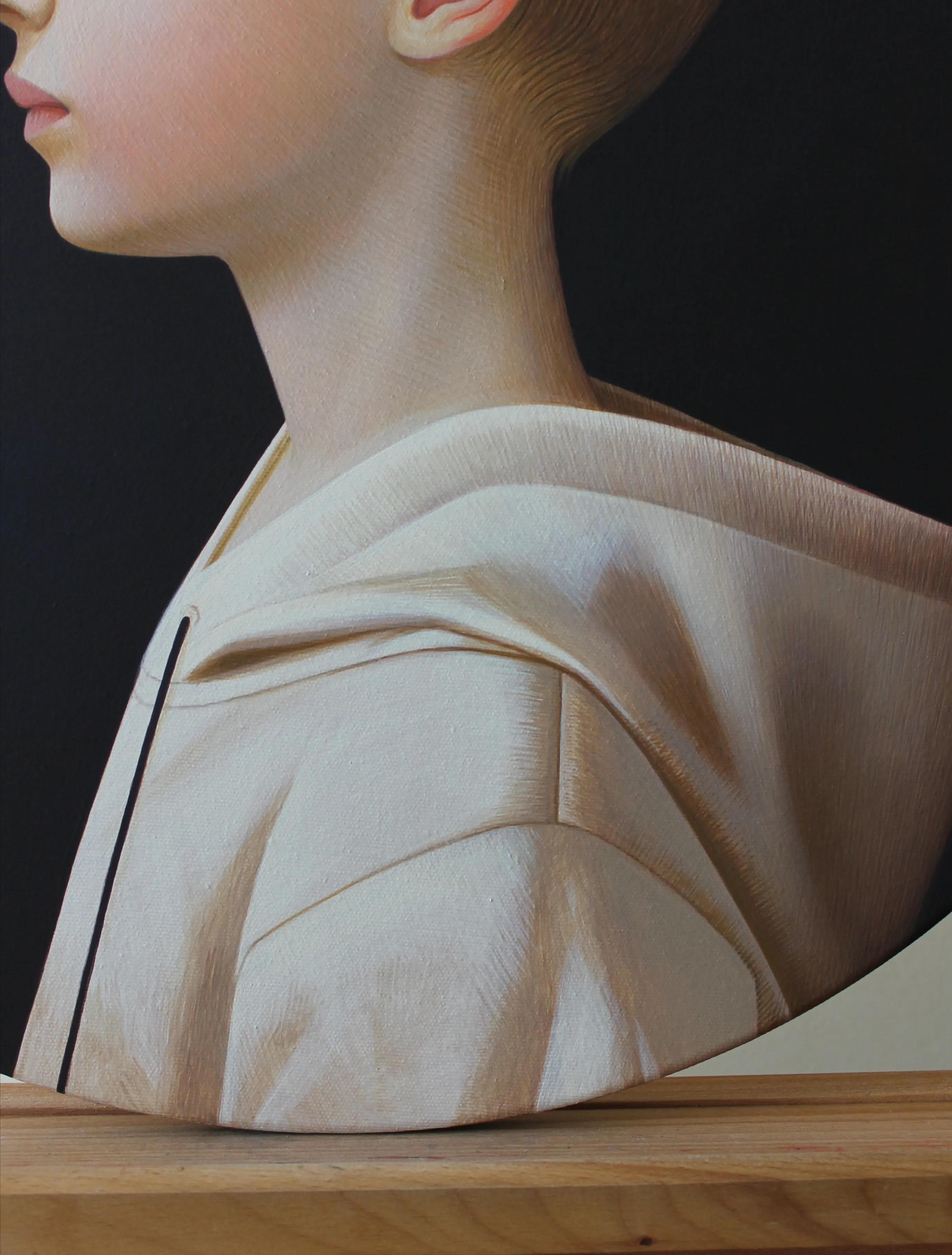 Image of Portrait of Yarema by Inna Vodostavska, size: d-60cm, Painting medium, part of the Portraits series Photo 2 of 3.