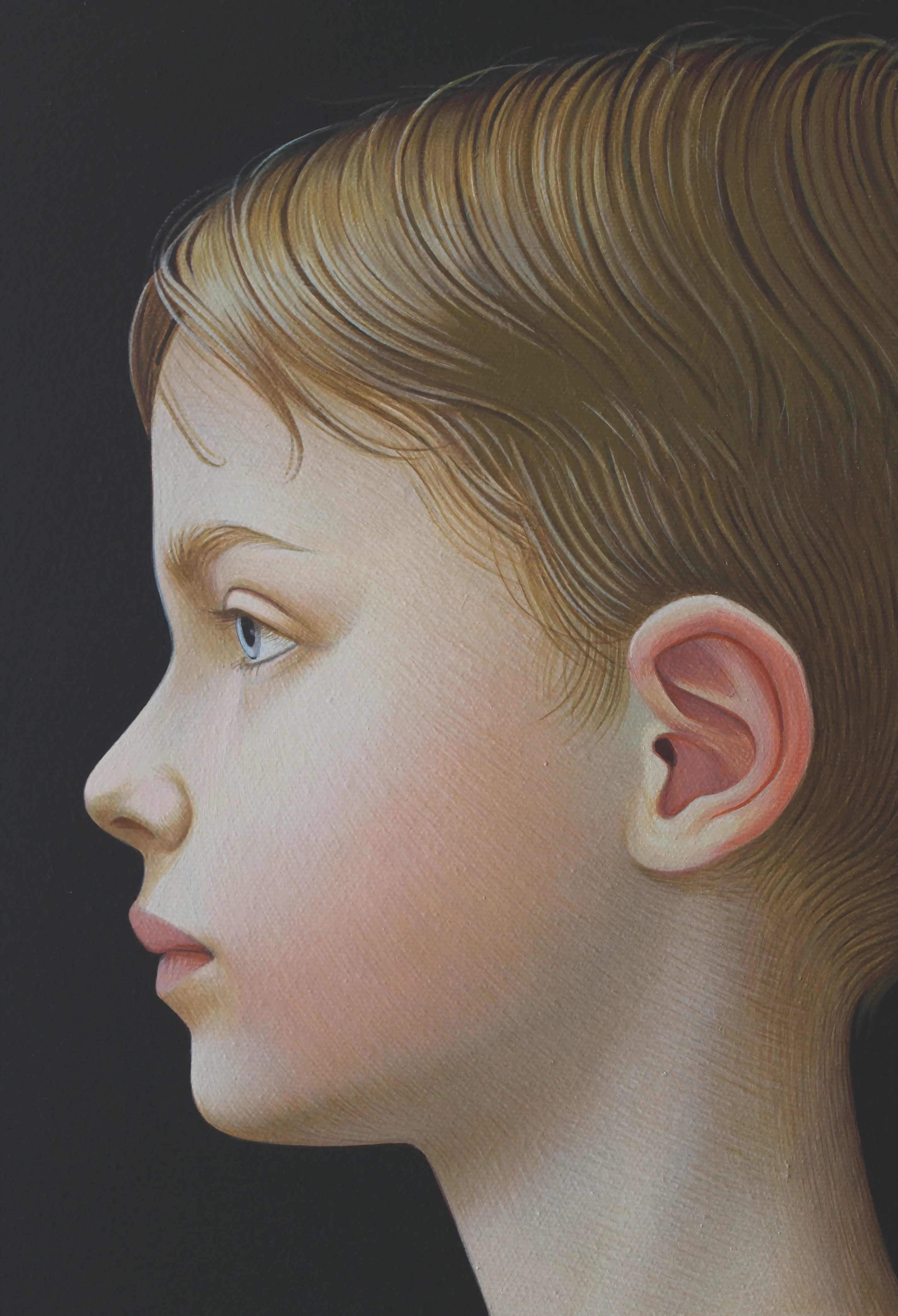 Image of Portrait of Yarema by Inna Vodostavska, size: d-60cm, Painting medium, part of the Portraits series Photo 3 of 3.